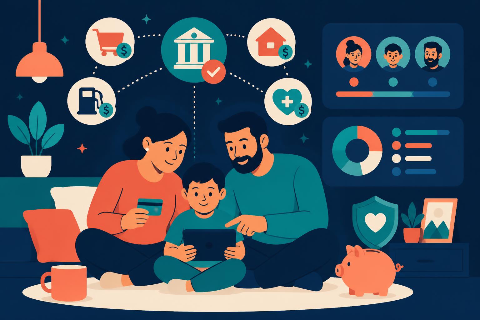 Household members and paid-by attribution on transactions